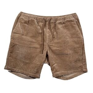 Katin Corduroy Shorts Mens XL 7" Inseam Brown Elastic Waist Drawstring Outdoor